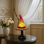 Недорогие Декоративные огни-1 шт. ретро смоляная шляпа ведьмы светильник уникальный ночной светильник для спальни прикроватный светильник атмосфера праздника Хэллоуин декоративный светильник usb-разъем