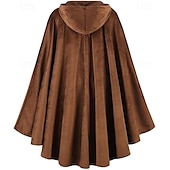 abordables Capas &amp; Capa-Medieval Traje de sudaderas con capucha Normal Moda Sin Cuello Adultos Adulto Capa Todas las Temporadas