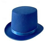 abordables Sombreros de fiesta-Sombrero de mago para espectáculos, sombrero Lincoln, sombrero alto de espectáculo, sombrero de jazz retro de 13 cm, estilo británico, combinable.