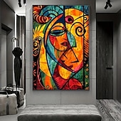preiswerte Kunstdrucke-1 Stück moderner Kunstdruck der afrikanischen Popkultur, ungerahmt, gemischte Pigmente, Leinwandmalerei, kein Strom erforderlich, Wanddekoration für Wohnzimmer und Schlafzimmer
