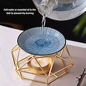 voordelige nachtlamp-1 set keramische theelichthouder - geurige etherische olie diffuser aroma-rijke kaars olie warmer zachte theelicht wax smelt warmer - uniek vogelnest ontwerp duurzame metalen constructie perfect f
