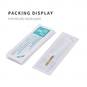 cheap Permanent Makeup Needles &amp; Tips-50pcs/box Hard 12Pin 14U 19U Microblading Needles Tebori Tattoo Blades For Semi Permanent Makeup Eyebrows Micropigmentation