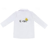 economico Costumi per bambini-Scienziato Fisico Giornata STEM Parrucche cosplay Costume Cosplay Ragazzi Bambini Performance Vestirsi in modo educativo Vestiti per eventi scolastici Halloween Costume di Carnevale facile