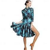 ieftine Ținute Dans Latin-Rochie de dans de sală pentru femei, rochie latină modernă de vals și tango, costum de dans profesional pentru performanță