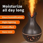 cheap Bedside Lamp-1pc USB Portable Humidifier with Essential Oil Diffuser  Quiet Operation Auto Shut-Off 7 Color Lights Nightlight for Home &amp; Office Use - Plastic Material