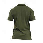 baratos Polo Clássico Masculino-Homens Camisa polo de algodão Camisa de golfe Casual Esportes Lapela gola pólo com nervuras Manga Curta Moda Básico Tecido Clássico Verão Primavera Todas as Estações Normal Preto Branco Verde cáqui