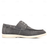 cheap Casual-Men&#039;s Beige Faux Suede Boat Shoes with Lace-Up Design – Comfortable Casual Footwear for Weekend, Vacation &amp; Daily Use