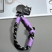 abordables Coques autres téléphones-Nouveau coussin de téléphone à la mode et mignon avec motif de chat, corde courte polyvalente, corde de poignet solide, corde anti-perte