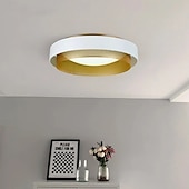 billige Taklamper med dimming-Rund metalltaklampe til hjemmet, LED-taklampe med innfelt montering og akryldeksel, moderne taklampe for soverom, nordisk stue, spisebord, taklamper
