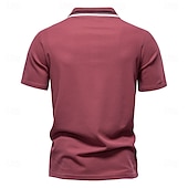 preiswerte Herren Elite Polo-Herren Farbblock Polo Strick-Polopullover Kurzarm Umlegekragen Formell Arbeit Sport &amp; Outdoor Stripe-Trim Streifen Rein Frühling Ganzjahres Weiß Dunkelrot Dunkelmarine
