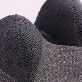 abordables Calcetines deportivos-1 Par Hombre Mujer calcetines de lana merino Calcetines para correr Mantiene abrigado Transpirable Anti ampollas Grueso Al aire libre tripulación media Retazos Lana Merina Gris oscuro Negro Azul