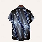 billiga Geometriska mönster-Herr Geometrisk Marmor Abstrakt konst Skjorta Sommarskjorta Knapp upp skjorta Kortärmad Mode Casual Utomhus Semester Vardag Sommar Vår Nedvikt 3D-utskrift krage skjortor Främre en ficka Rubinrött