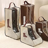 お買い得  収納＆整理-再利用可能なトールブーツ収納バッグ4個パック、ハイカットスニーカー用の防塵吊り下げ式シューズオーガナイザー