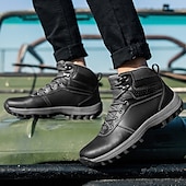 tanie Buty trekingowe-brązowe buty motocyklowe dla mężczyzn z podparciem kostki i wytrzymałą podeszwą, wytrzymały design na zewnątrz dla motocyklistów, na weekendowe wycieczki i eksplorację miejską