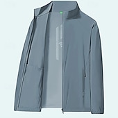 preiswerte Wasserdichte Jacken-Herren Outdoorjacke Wanderjacke Regenmantel Außen Sonnenschutz Wanderoutfits Wanderbekleidung Frühling Herbst Oberteil Camping / Wandern / Höhlenforschung Laufen Dunkelgrau Schwarz Blau