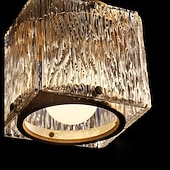 abordables Éclairages pour îlot-Lampe suspendue en verre rayé nordique, tête de lampe en laiton, tête de lampe en laiton, lampes suspendues à tête unique avec lustre en cuivre de style postmoderne pour restaurant, salon, passerelle