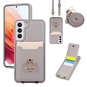 billiga Skal och fodral till Samsung-telefon fodral Till Samsung Galaxy S25 S25 Plus S24 Ultra S24 S24 Ultra Plus S23 Ultra Plus S23 S23 Plus S22 Ultra S22 S21 Plus Ultra Plånboksfodral med snodd Stöd Kortplats Kontor / företag
