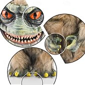 abordables Halloween-accessoire en peluche de monstre extraterrestre unique - créature spatiale faite à la main, objets de collection parfaits pour Halloween et la décoration intérieure, résine douce et tissu, cadeau