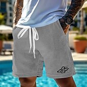 abordables short de survêtement 3d pour hommes-Homme Animal Manchot Créatures de la mer Short gaufré Shorts de survêtement Short décontracté Taille Moyenne Mode Décontractée Vacances Jogging Entraînement Taille élastique avec cordon de serrage
