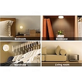 baratos luz do armário-Luzes LED Puck para armários com controle remoto, lâmpada AA com função de memória, 3 modos de iluminação, luzes adesivas para armários de cozinha