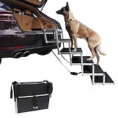 cheap Tool Accessories-Pet Steps Aluminum Pet Stair Folding Dog Ladder for Trucks, Cars, SUVs &amp; High Bed