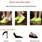 abordables Activité de Plein Air-3 paires de bottes d&#039;extérieur imperméables en latex, couvre-chaussures imperméables réutilisables. Une variété de couleurs au choix, durables