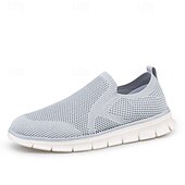 economico Sneakers da uomo-scarpe slip-on da uomo in similpelle beige con inserti in mesh – scarpe comode, leggere e traspiranti per l&#039;uso quotidiano, i viaggi e le attività rilassanti del fine settimana