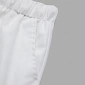 baratos Retrô-Homens Calças de linho Calças Calça verão Calças largas Calças Cropped Cintura elástica Com Cordão Côr Sólida Tecido Conforto Respirável Mimolet Casual Diário Feriado Férias Moda Preto Branco Sem