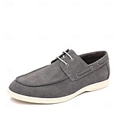 cheap Casual-Men&#039;s Beige Faux Suede Boat Shoes with Lace-Up Design – Comfortable Casual Footwear for Weekend, Vacation &amp; Daily Use