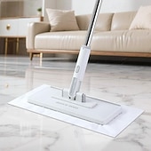 halpa Siivoustarvikkeet-Lazy Clip -moppi, handsfree-automaattinen liinanvaihtoinen litteä moppi, irrotettava käytettäväksi, sopii sekä kuiva- että märkäpuhdistukseen