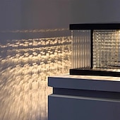 abordables Post Light-Lámpara de poste para exteriores, moderna lámpara de columna de metal para entrada de patio con carcasa de acero inoxidable, 110-240 V, 20 W