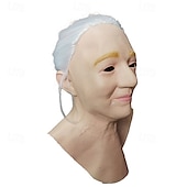 ieftine Masca și accesorii de Halloween-Mască de Halloween pentru bunica, costume realiste și înfricoșătoare, mască facială din latex, mască de groază pentru femeie în vârstă, recuzită de petrecere de vrăjitoare înfricoșătoare