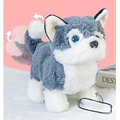 economico Animali di peluches-Cane robot, il mio cucciolo robot realistico, giocattolo interattivo per cuccioli che cammina, abbaia, coda di peluche, cane da compagnia per bambini &amp;Giocattolo robotico realistico per adulti che si