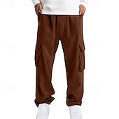 cheap Cargo Pants-Men's Cargo Pants Trousers Corduroy Pants Multi Pocket Straight Leg Plain Wearable Daily Outdoor Camping &amp; Hiking Fashion Classic Black Yellow
