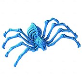 cheap Halloween Hanging &amp; Tabletop Decorations-Halloween 3D Printed Spider Figurine, Large Poseable Spider Toy with Movable Joints, Retractable Articulated Animal Model for Halloween Decoration or Prank Props