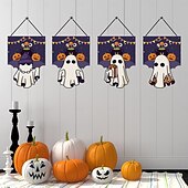 お買い得  ハロウィン壁タペストリー-ハロウィンの旗 ゴースト柄の旗 - 屋外用のクリエイティブなホリデーガーデンフラッグ、ハロウィン用の小さなガーデンフラッグ