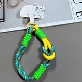 abordables Coques autres téléphones-Nouveau coussin de téléphone à la mode et mignon avec motif de chat, corde courte polyvalente, corde de poignet solide, corde anti-perte
