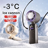 cheap Flashlights &amp; Camping Lights-1 Pc handheld cooling fan with 100 levels of cooling and folding, portable turbo mini semiconductor ice pack fan
