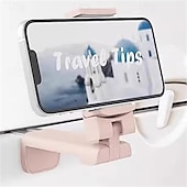 abordables Soporte para móvil-Imprescindibles para viajar en avión: soporte universal para teléfono manos libres para volar con rotación de 360 grados, accesorio imprescindible para viajar en avión, soporte para teléfono para