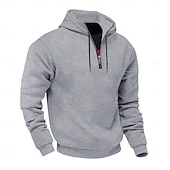 billige grunnleggende hettegensere for menn-Herre Hattetrøje Hettegenser med glidelås Aprikos Svart Hvit Vin Rød Med hette عادي Sport &amp; Utendørs Daglig Ferie Polyester Gatemote Grunnleggende Fritid Vinter Høst Klær Gensere Gensere Langermet