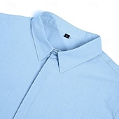 preiswerte Klassiker-Herren Hemd Leinenhemd Sommerhemd Freizeithemd Strandhemd Knopfhemd Einfach Urlaub Lässig Weiss + Rosa Weiß + Grün Khaki + Schwarz Grün+Khaki Kurzarm Kragen Sommer Bekleidung Rein