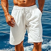 economico Vacanza-Per uomo Shorts Pantaloncini Estivi Shorts da Spiaggia Pantaloncini larghi Coulisse Elastico in vita Gamba Dritta Semplice Comodità Traspirante Lunghezza al ginocchio All&#039;aperto Casuale Quotidiano
