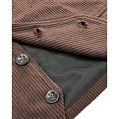 abordables Chalecos-Hombre Chaleco Vacaciones Fiesta Negocio Moda Casual Primavera Otoño Botones Bolsillo Poliéster Pana Cómodo Color sólido Recto 1 botón Escote en Pico Ajuste regular Marrón Oscuro Negro Azul Marino