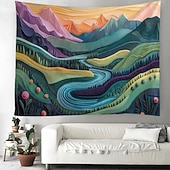 cheap Landscape Tapestry-Landscape Mountain Hanging Tapestry Wall Art Large Tapestry Mural Decor Photograph Backdrop Blanket Curtain Home Bedroom Living Room Decoration