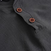 preiswerte Lässiges Henley-T-Shirt-Herren Henley Hemd T-Shirt Kurzarm Einfarbig Einfach Mode Designer Basic Knöpfe V Ausschnitt Urlaub Straße Lässig Sommer Dunkelgrau Weiß Blau Henley T-Shirt