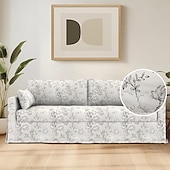 preiswerte Sofabezug-Sofabezug für Hyltarp-Sofa, gesteppt, floral, 100 % Baumwolle