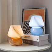 economico lampada da comodino-Graziosa lampada da comodino a forma di fungo a LED - lampada da comodino in vetro con luminosità regolabile, perfetta per l&#039;arredamento della casa &amp;regali