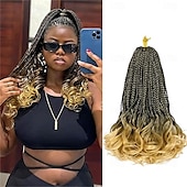 economico Capelli all&#039;uncinetto-Trecce ricce francesi pre-anellate, capelli castani scuri da 12 pollici, all&#039;uncinetto per donne, confezioni da 8 trecce corte all&#039;uncinetto con punte ricce, extension per capelli sintetici 33#