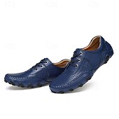 economico sandali da esterno-Scarpe da passeggio traspiranti da uomo bianche con ritagli – mocassini estivi casual con suola morbida per la guida, le vacanze al mare, l&#039;esplorazione della città e il comfort per tutto il giorno nelle giornate calde