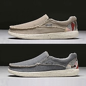 お買い得  メンズ・スリッポン＆ローファー-メンズブルー織りスリッポンシューズテクスチャードファブリックアッパーとソフトアウトソールで、普段使いや運転、ゆったりとした夏のスタイルに最適です。